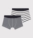 Lot de 2 boxers rayés garçon