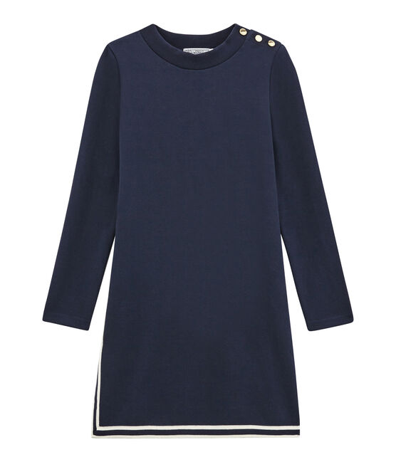 rechte damesjurk blauw SMOKING