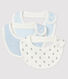 Set van 3 slabbetjes van ribstof voor baby