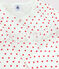 Pyjama pois rouges petite fille en coton blanc MARSHMALLOW/rouge PEPS