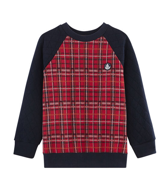 Sweatshirt enfant garçon rouge TERKUIT/bleu SMOKING/ BELUGA