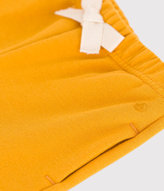 Pantalon en molleton b&eacute;b&eacute; jaune