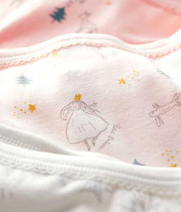 Lot de 3 culottes &agrave; paillettes petite fille multicouleur