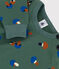 Babysweater van katoen met champignonprint groen VALLEE/ecru MULTICO