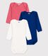 Lot de 3 bodies manches longues en coton