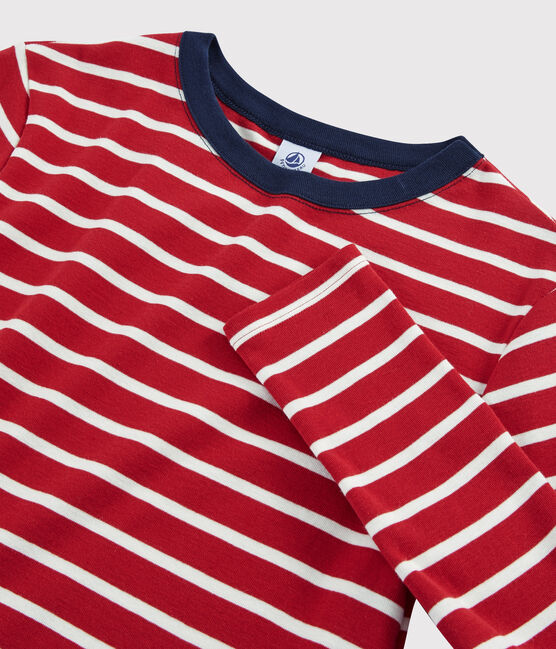 T-shirt iconique col rond Femme rouge TERKUIT/blanc MARSHMALLOW