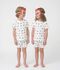 Pyjama short d&eacute;guisement enfant en coton imprim&eacute; masques blanc/multicouleur