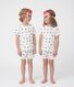 Korte katoenen verkleedpyjama met maskertjesprint voor kinderen
