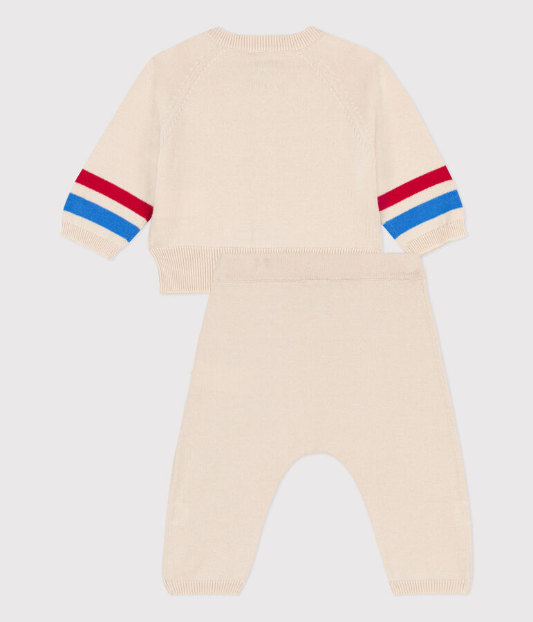 Ensemble van tricot voor baby's ecru/multicouleur