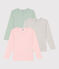 Lot de 3 tee-shirts manches longues en coton petite fille variante 1