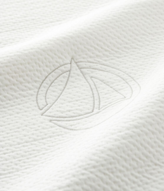 Couverture bébé en tubique en coton biologique blanc MARSHMALLOW