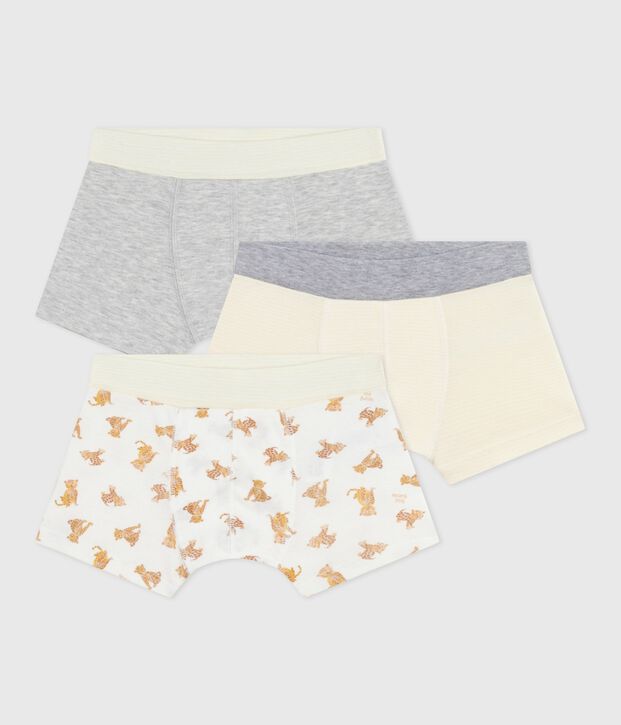 Setje met katoenen boxershorts met overtrekken tailleband met luipaardprint multicouleur