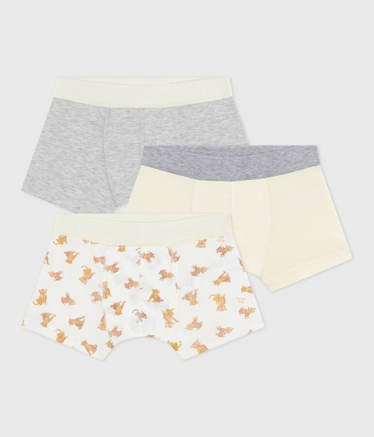 Setje met katoenen boxershorts met overtrekken tailleband met luipaardprint multicouleur