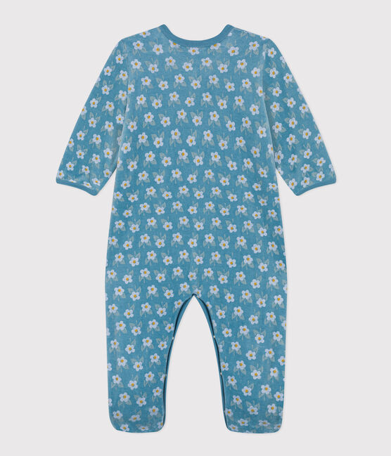 Pyjama bébé fleurs en velours POLOCHON/ MULTICO