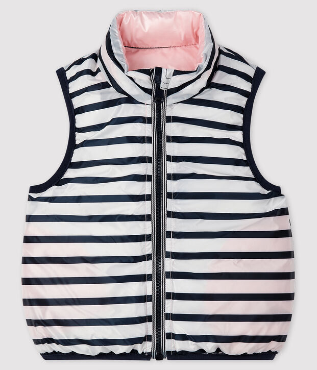 Omkeerbare baby donsjas roze