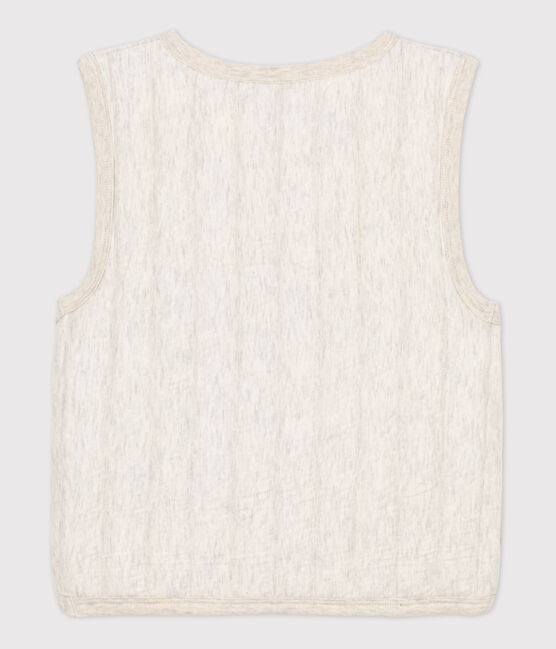 Veste sans manche en tubique enfant fille / garçon beige MONTELIMAR CHINE