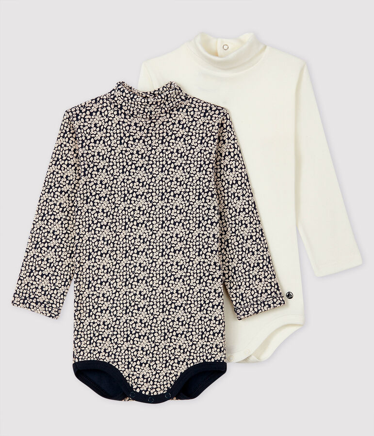 Set van 2 rompertjes met lange mouwen voor babymeisjes multicouleur