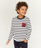 T-shirt met lange mouwen voor jongens wit MARSHMALLOW/blauw SMOKING