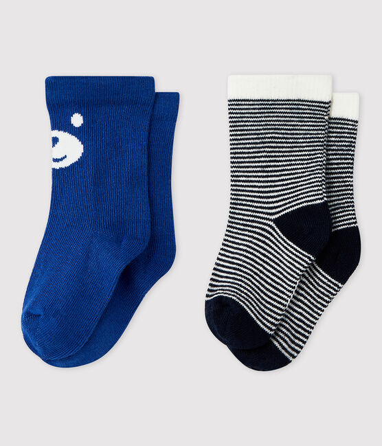 Lot De 2 Chaussettes A Motif Bebe Garcon Variante 1 Petit Bateau