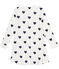 Chemise de nuit fille en côte blanc MARSHMALLOW/bleu MEDIEVAL