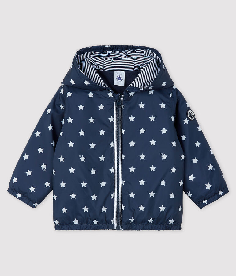 Blouson b&eacute;b&eacute; fille/gar&ccedil;on imprim&eacute; bleu SMOKING/blanc MARSHMALLOW