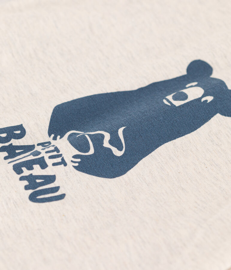 T-shirt met lange mouwen in jersey voor baby's beige