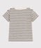 Tee-shirt rayé en jersey flammé enfant garçon blanc AVALANCHE/bleu SMOKING