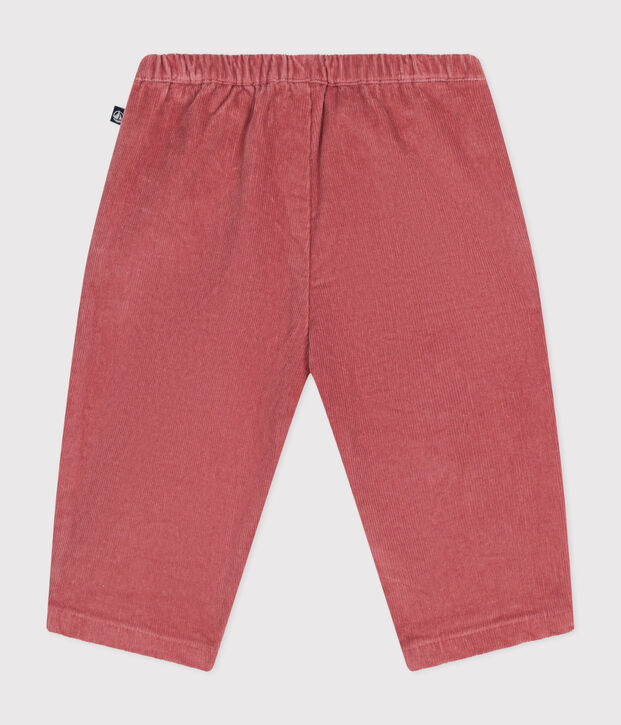 Pantalon en velours b&eacute;b&eacute; rose