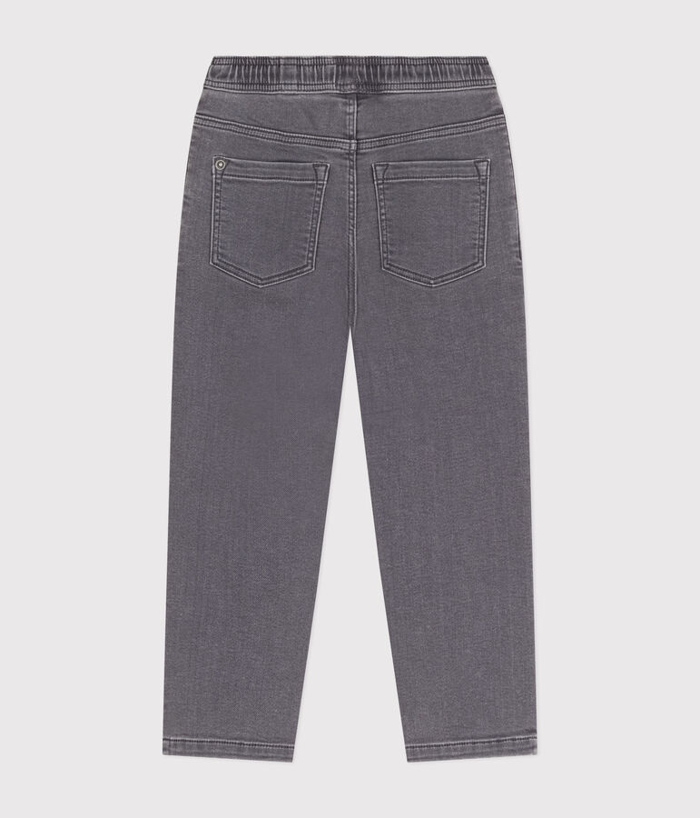 Broek in verantwoord denim voor jongens, regular fit grijs