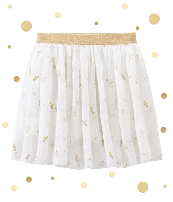 Jupe enfant fille blanc MARSHMALLOW/blanc MULTICO