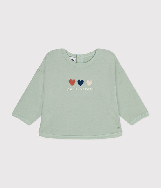 Sweatshirt en molleton bébé vert HERBIER