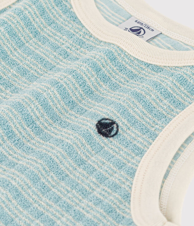 D&eacute;bardeur en bouclette &eacute;ponge enfant fille vert/&eacute;cru