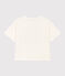 LE BOXY, katoenen T-shirt voor dames wit MARSHMALLOW