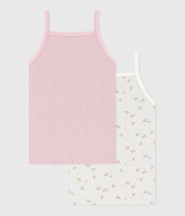 Lot de d&eacute;bardeurs enfant en coton ajour&eacute; &agrave; fleurs multicouleur