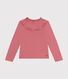 T-shirt met lange mouwen van ribstof voor meisjes