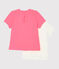 Set met 2 T-shirts babymeisje variante 1