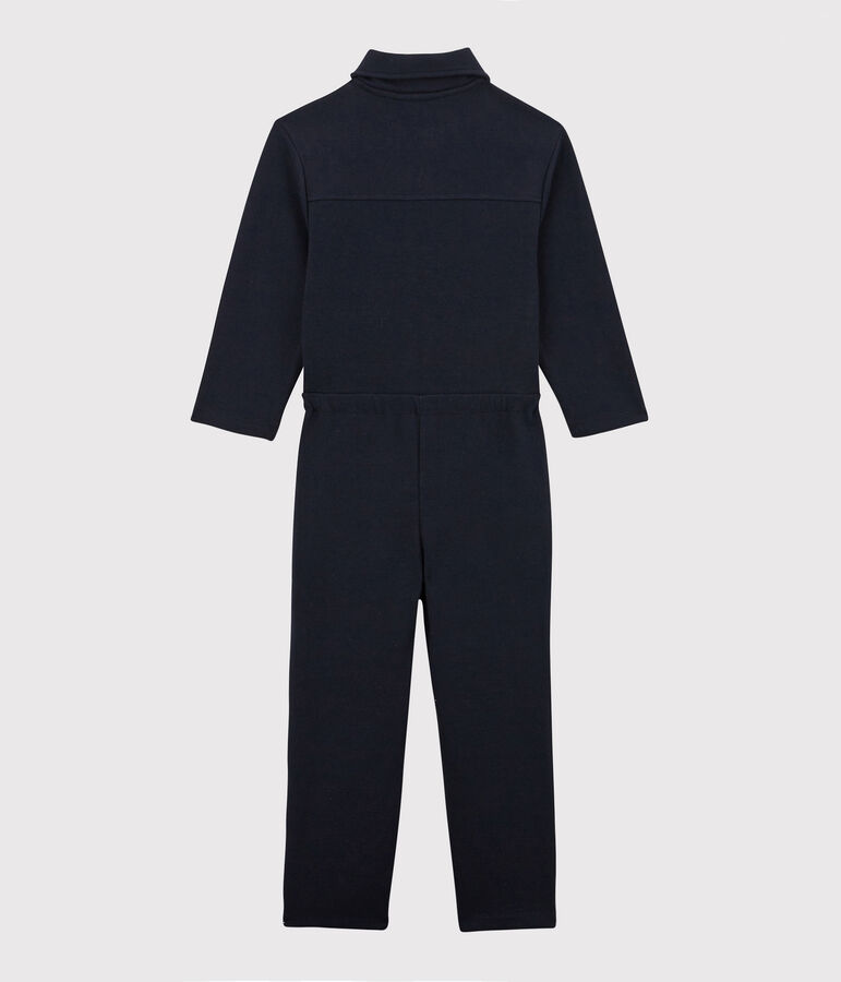 Tuinbroek voor meisjes van katoen met print blauw