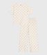 Pyjama femme en coton manches courtes jambes larges imprimé cœurs