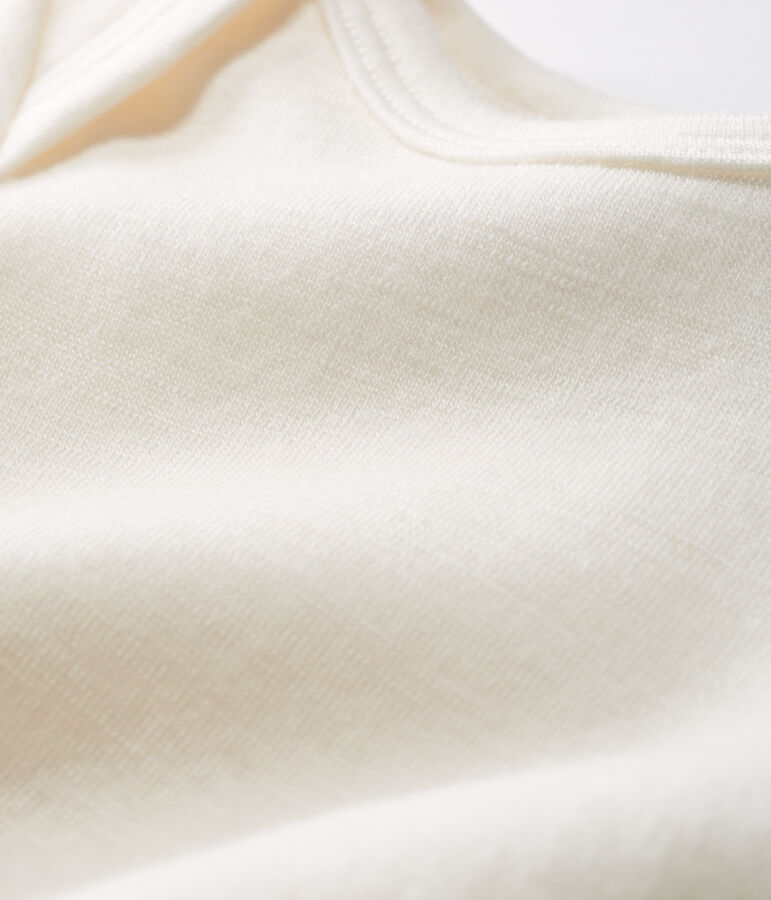 Rompertje lange pijpen van wol en katoen baby beige