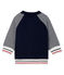 Cardigan van tubic met rits babyjongen blauw SMOKING/wit MARSHMALLOW CN