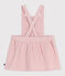 Robe bébé en velours côtelé brodé de fleurs à la ceinture rose JOLI