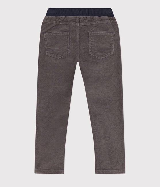 Rechte broek van gemiddeld fluweel meisjes / jongens grijs BONGRIS