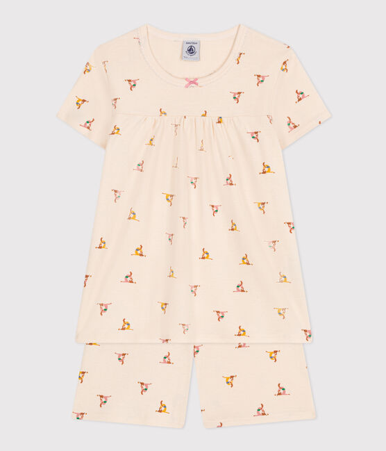 Katoenen pyjamashort met dierenprint voor kinderen wit AVALANCHE/ MULTICO