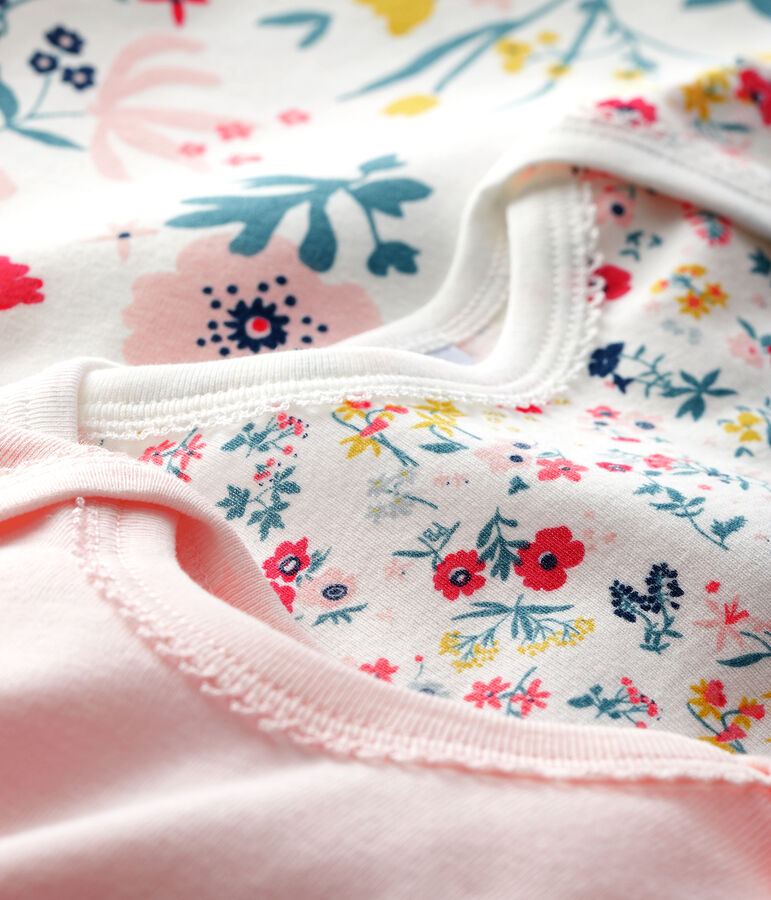 Set van 3 rompertjes met lange mouwen voor baby meisje multicouleur