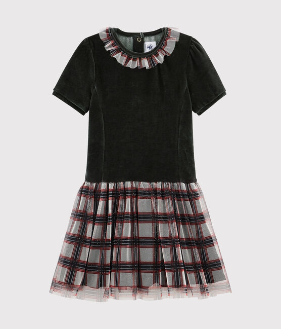 Robes manches courtes enfant fille noir NOIR/blanc MULTICO