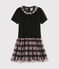 Robes manches courtes enfant fille noir NOIR/blanc MULTICO