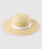 Chapeau de paille bébé fille rose NATUREL