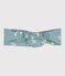 Bandeau enfant fille en popeline imprimé fleuri bleu PAUL/blanc MARSHMALLOW