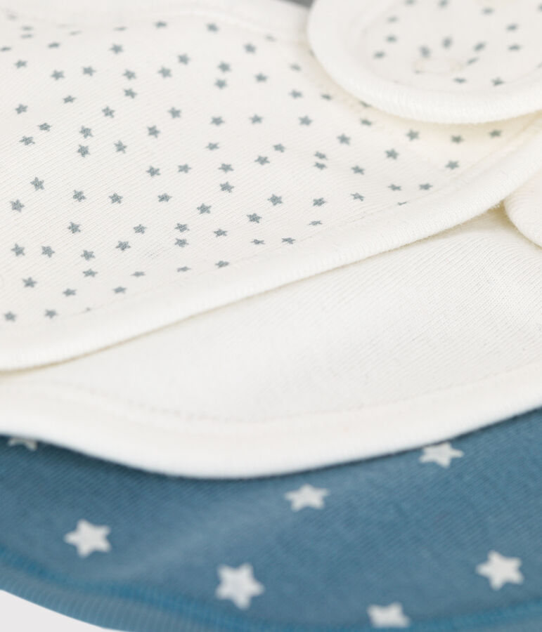 Lot de 3 bavoirs b&eacute;b&eacute; en coton multicouleur