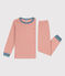 Katoenen pyjama met milleraiesprint voor kleine meisjes en jongens roze BRANDY/wit MARSHMALLOW